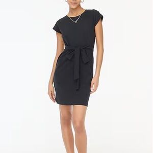 Knit tie-waist mini dress